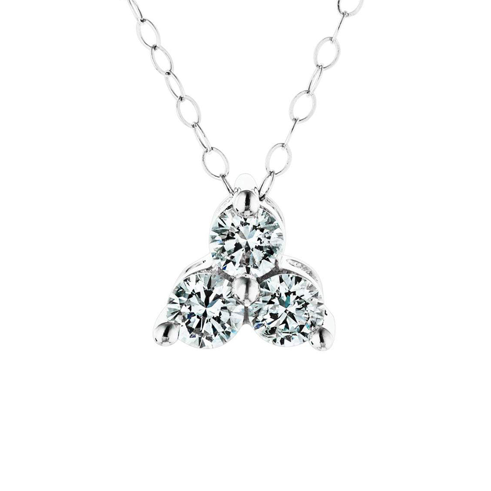 3-Stone Necklace Gold