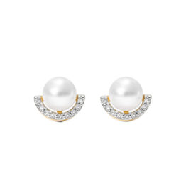 Half Moon Pearl Earring