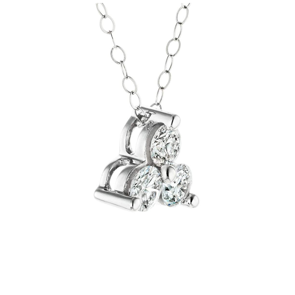 3-Stone Necklace Gold - Image 2