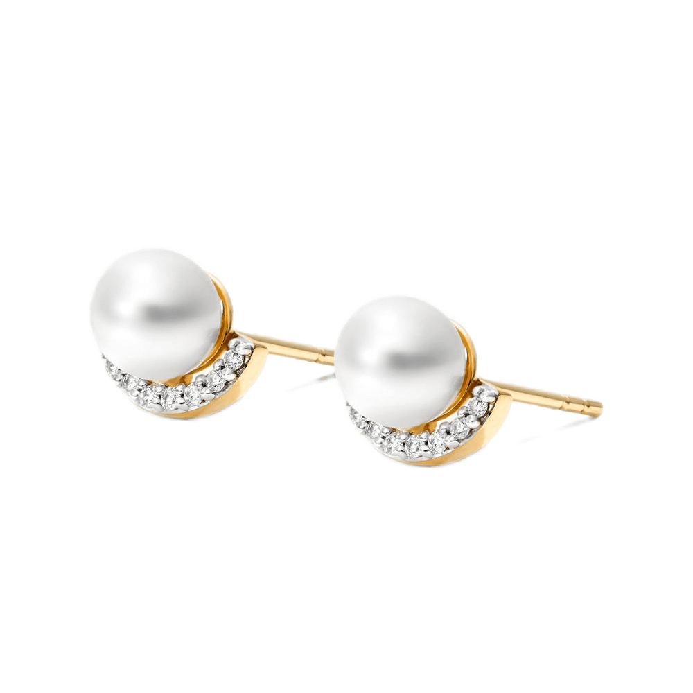 Half Moon Pearl Earring - Image 2